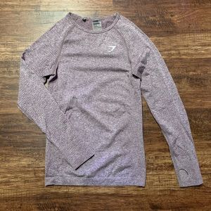 GYMSHARK Seamless Long Sleeve Marl Lilac